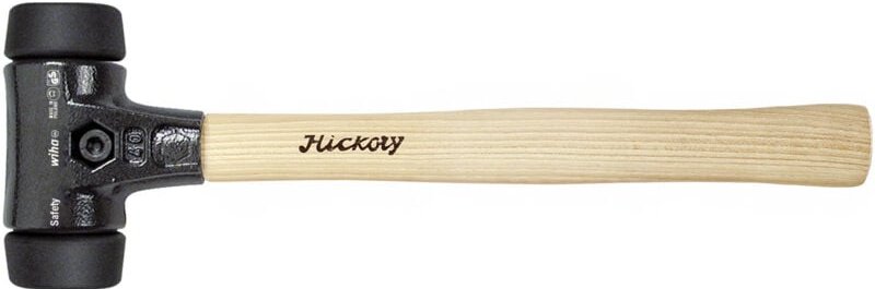 Schonhammer Safety mittelweich/mittelweich mit Hickory-Holzstiel, Rund-Schlagkopf 40, 325 mm (26431) - Wiha