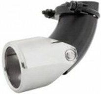 Auspuffblende universal Edelstahl rund 76mm Einstellbar Anschluss 45-55mm