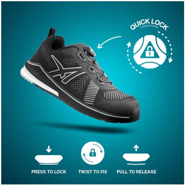 Albatros VOLTAGE QL Sicherheitshalbschuhe S1P ESD HRO SRC schwarz 44