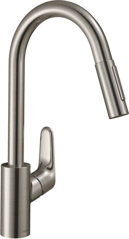Hansgrohe Focus M41 - Spültisch Einhebelmischer 240 mit ausziehbarer Geschirrbrause, Edelstahl 31815800