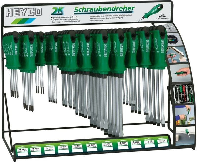 4501 Verkaufsständer mit 2K Schraubendreher, 55-tlg.
