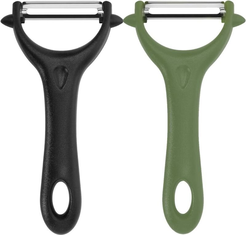 2er-Set Universalschäler, Gemüsesparer aus Edelstahl, manueller Kartoffelschäler, ergonomischer Griff, Küchenmesser mit ...