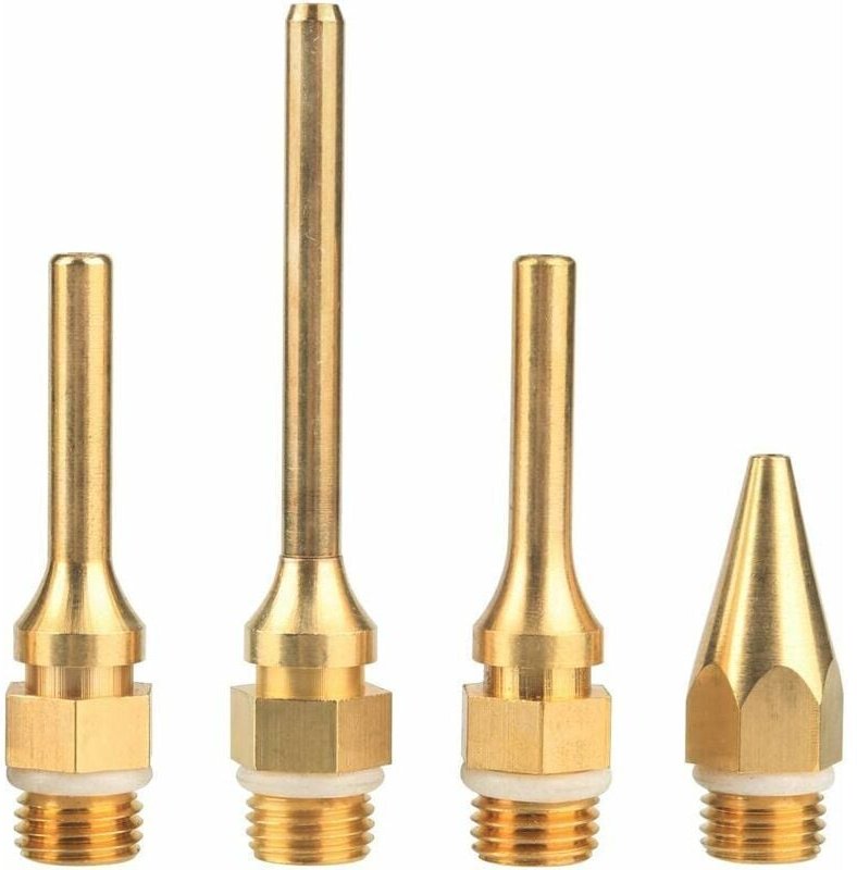 Stück 10,8 mm Gewindedurchmesser austauschbares Kupfer-Klebepistolen-Düsen-Set, geeignet für Heißklebepistolen-Werkzeuge...