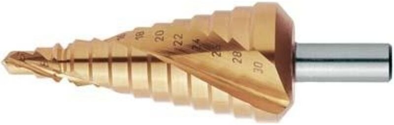 Stufenbohrer Universal HSS spiralgenutet TiN 6-30mm FORMAT