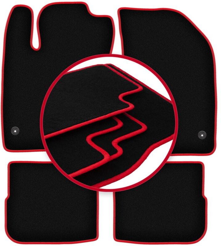 CARLUX-RED Autofußmatten für: Fiat Tipo II Limousine (2015-)