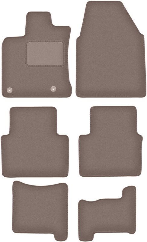 Beige Veloursmatten für: Nissan Qashqai +2 Crossover (2007-2013)
