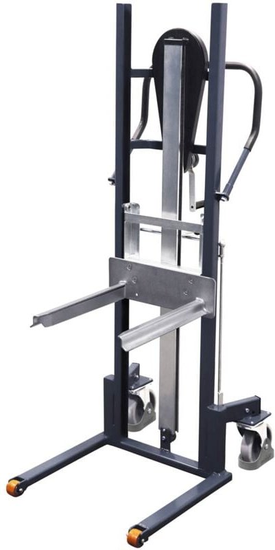 VARIOfit Materialheber mit Gabelzinken Tragkraft 250kg Thermoplastische Gummibereifung Anthrazitgrau RAL 7016