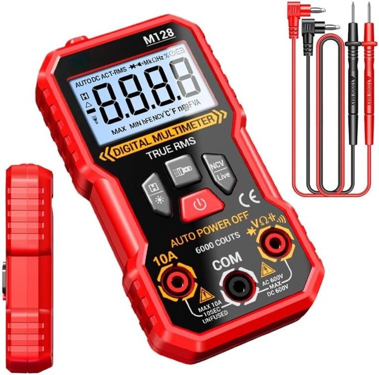 Durchgangsprüfer, Smart Digital Multimeter, Kompakt und Leicht, 4,53 x 2,36 Zoll, Messgerät für Bau, Solarenergie, Indus...
