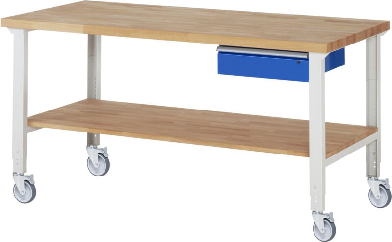 Rau Fahrbare Werkbank höhenverstellbar 7001A7, B2000xT900xH950-1000mm