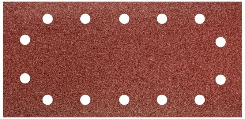 Graphit-Schleifpapier - 5 Stk. K80, 115x230 mm, mit Löchern, Klett