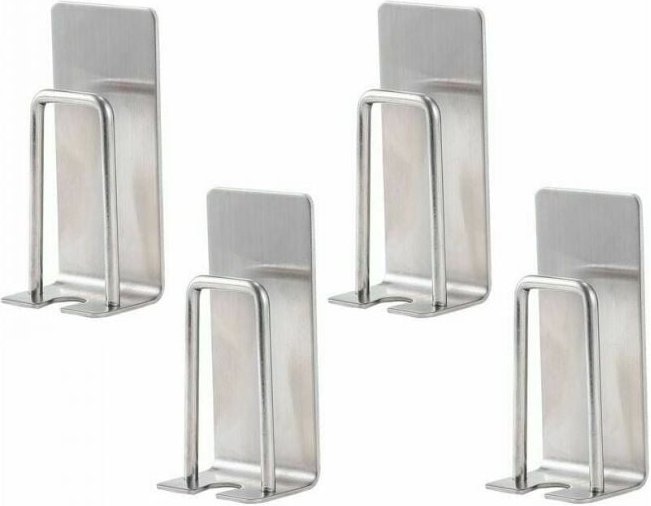 Thumbnail - Cyslmuk - Zahnbürstenhalter 4er-Set, Edelstahl-Zahnbürstenhalter zur Wandmontage für Tassen, Becher, Zahnbürsten, wasser...