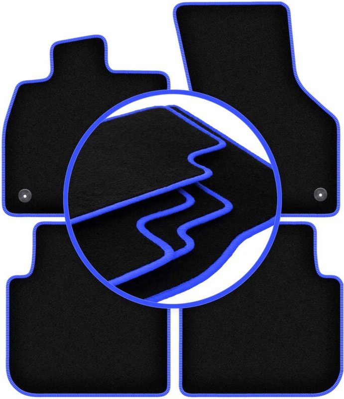 CARLUX-BLUE Autofußmatten für: Skoda Superb III Kombi, Limousine (2015-2020)