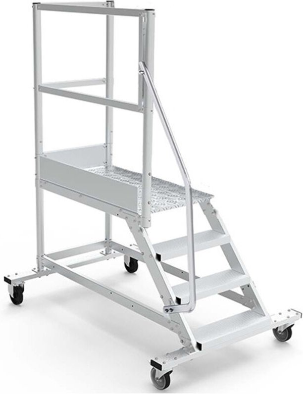 Mobile Plattform mit Geländer links und hinten - Maximale Arbeitshöhe 3.00m - PTF105G