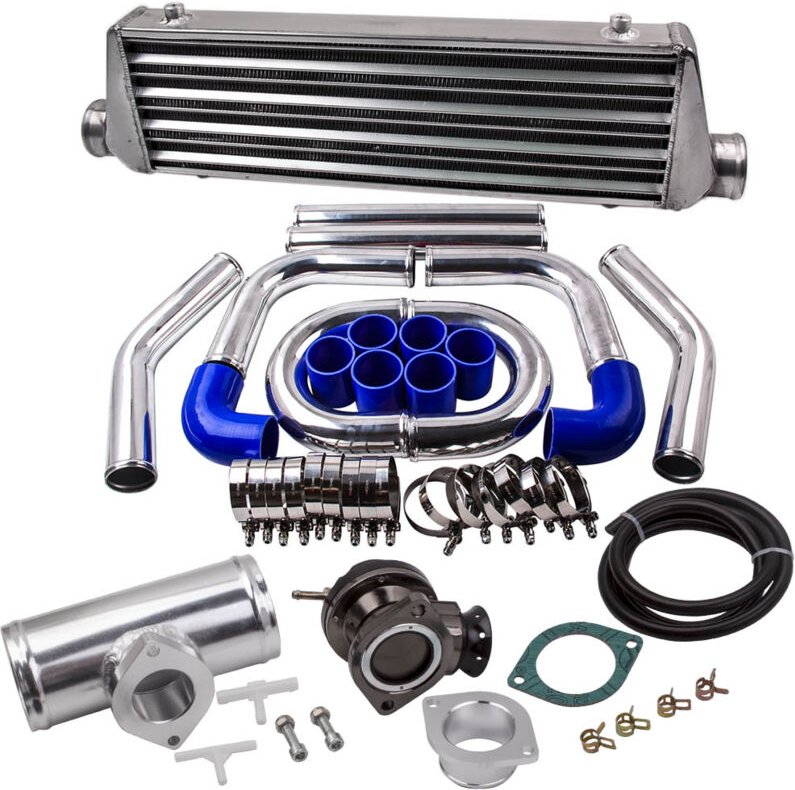 Thumbnail - Universal 27 x 7 x 2.5' Ladeluftkühler-Turborohr Silikonschlauch Kit+BOV Kit