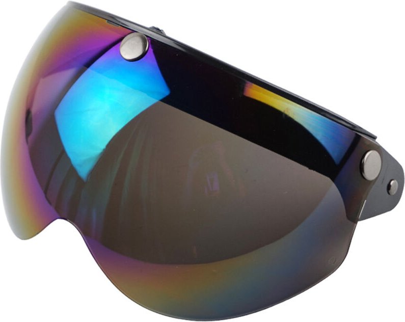 Eosnow Universal 3 Snap Retro Helm Visier winddicht Sonnenschutz Half Face Motorradhelme