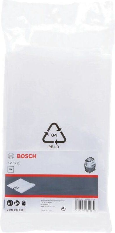 Entsorgungssack, 5 l, Kunststoff (5 Stk.) für Staubsauger gas 15 ps - Bosch