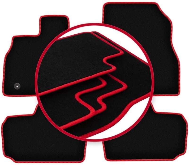 CARLUX-RED Autofußmatten für: Nissan Leaf I Fließheck (2010-2017)