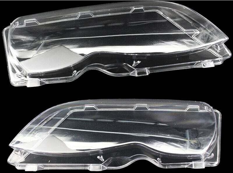 Ein Paar klare Scheinwerferabdeckung, Scheinwerferlinse, Frontscheinwerferlinse, Ersatz für BMW E46 3er 4-Türer 02–05