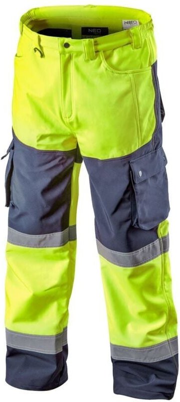 Hi-Vis Softshell-Arbeitshose, Gelb, Größe XXL