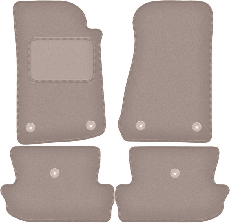 Beige Velours-Fußmatten für: Jeep Wrangler JL 2 Türen (2017-)