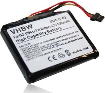 Vhbw - Akku Ersatz für TomTom AHL03711018, VF1C, 4CQ02 für gps Navigation Navi (1000 mAh, 3,7 v, Li-Ion)
