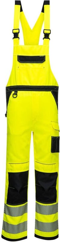 Thumbnail - Latzhose PW3 Hochsichtbar Gelb/Schwarz 2XL