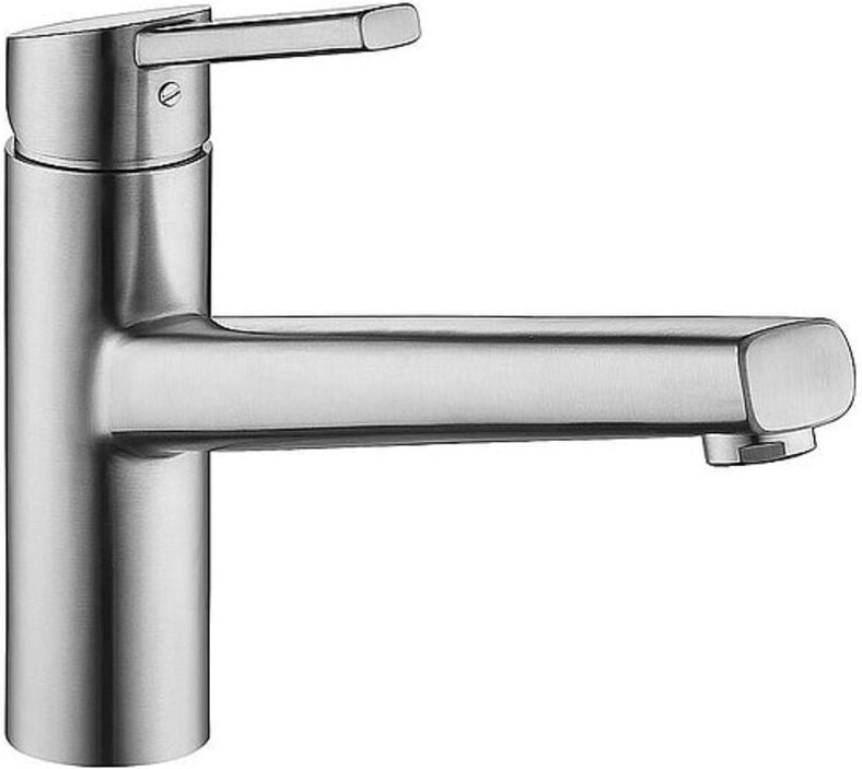 Spültischmischer KWC Luna E Schwenkauslauf, Ausladung 235 mm, Edelstahl gebürstet - 10.441.023.700FL