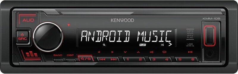 Kenwood KMM-105RY Auto-Multimedia-Empfänger Schwarz 50W