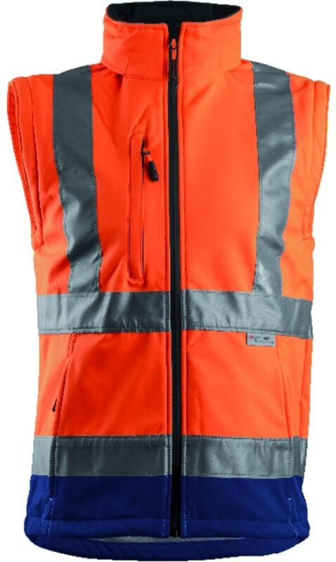 Arbeitssoftshelljacke STATION - Neonorange L - 48/50