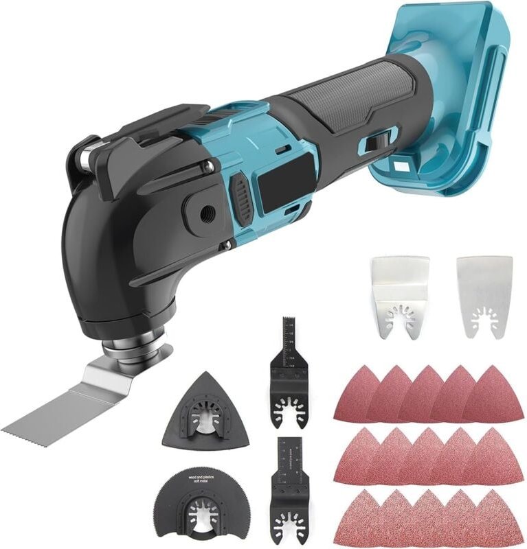 Mawiron - Multifunktionswerkzeug, Akku-Schaukel, keine Vorrichtung, 6-Getriebe, 22-Zubehör, verwendet für Demontage, Sch...