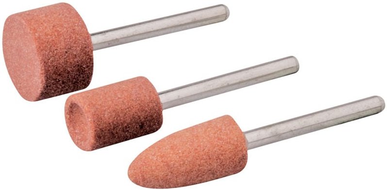 Schleifköpfe ø 9,5 und 15,8 mm für Rotationswerkzeuge Set 3-tlg.