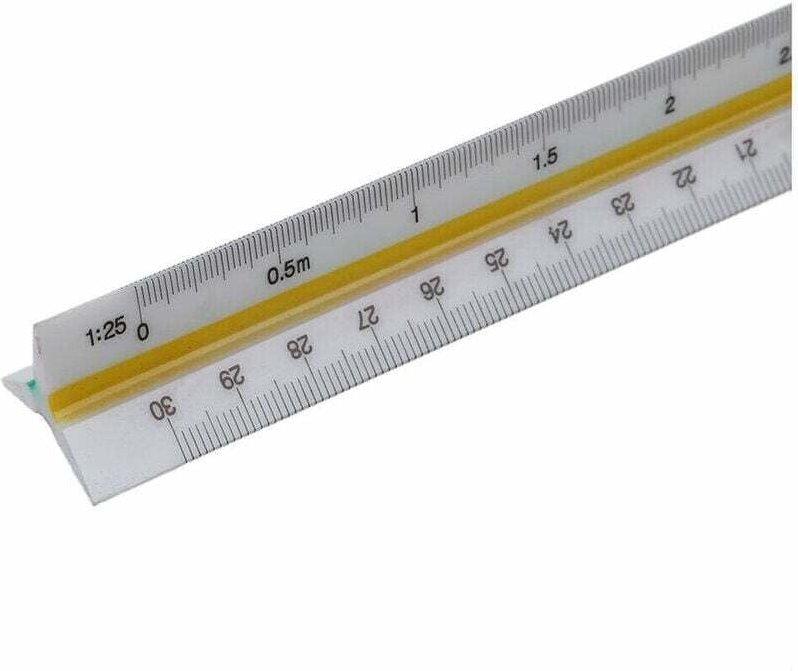 30 cm dreieckiges metrisches Messlineal für Architekten und Ingenieure