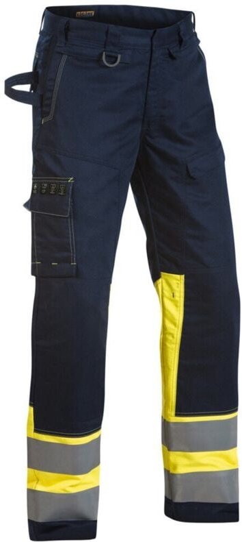 Thumbnail - Blakläder Multinorm-Bundhose, marineblau / gelb, Konfektionsgröße 56