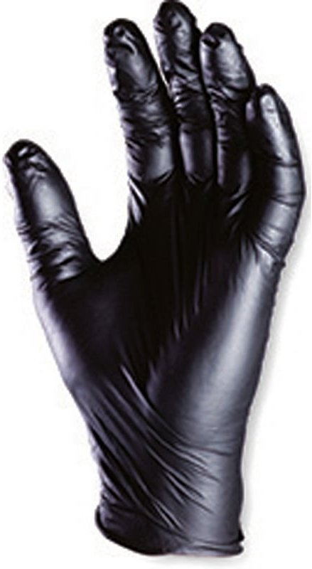 Coverguard - 10er-Pack - Nitril-Einmalhandschuhe schwarz 5900 puderfrei aql 15 - 100 Stück Größe 8