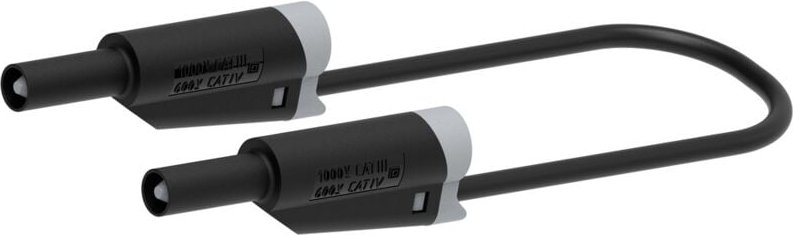 Electro Pjp - 2710-IEC-CD1-100N Messleitung Lamellenstecker 4 mm Lamellenstecker 4 mm 1.00 m Schwarz 1