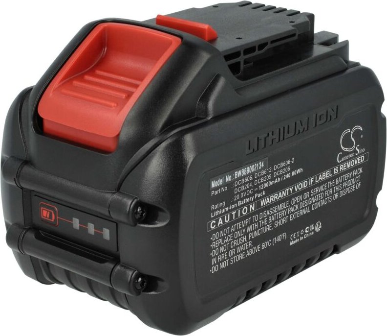 Vhbw - Akku Ersatz für Dewalt xr Li-Ion 18V für Werkzeug (12000 mAh, Li-Ion, 20 v, 20 v / 60 v)