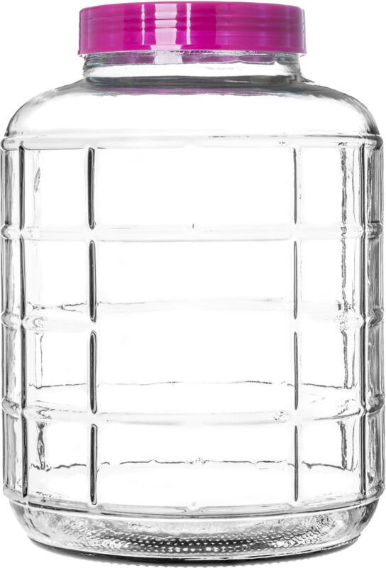 Kadax - Gärballon, Glasballon mit Deckel aus Kunststoff, Weinballon, Glasgärballon, universelles Glas,