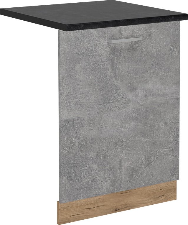 Vicco - Geschirrspülblende R-Line, Beton, 60 cm , ap Anthrazit