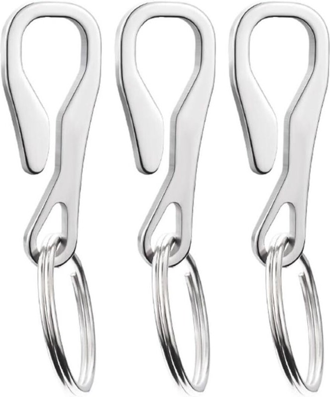3Pcs Durable Edelstahl Clip Tür Clip für Outdoor Verwenden Tasche Zubehör