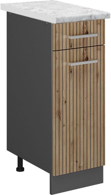 Küchenunterschrank R-Line, Artisan-Eiche, 30 cm ap Marmor Vicco