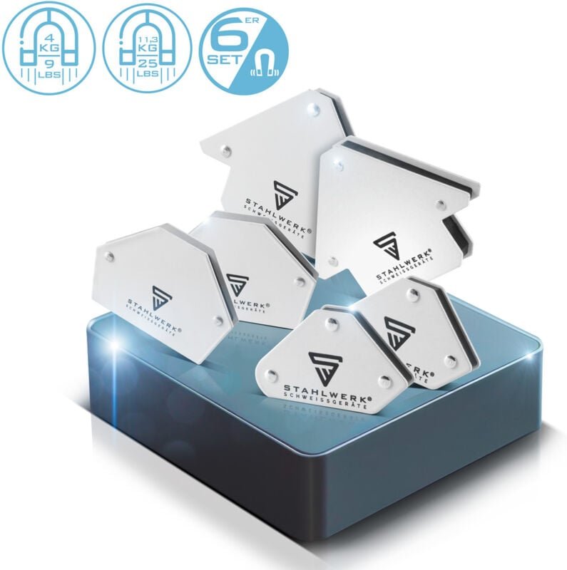 Magnet-Schweißwinkel-Set, 5345, 6-teilig - Stahlwerk