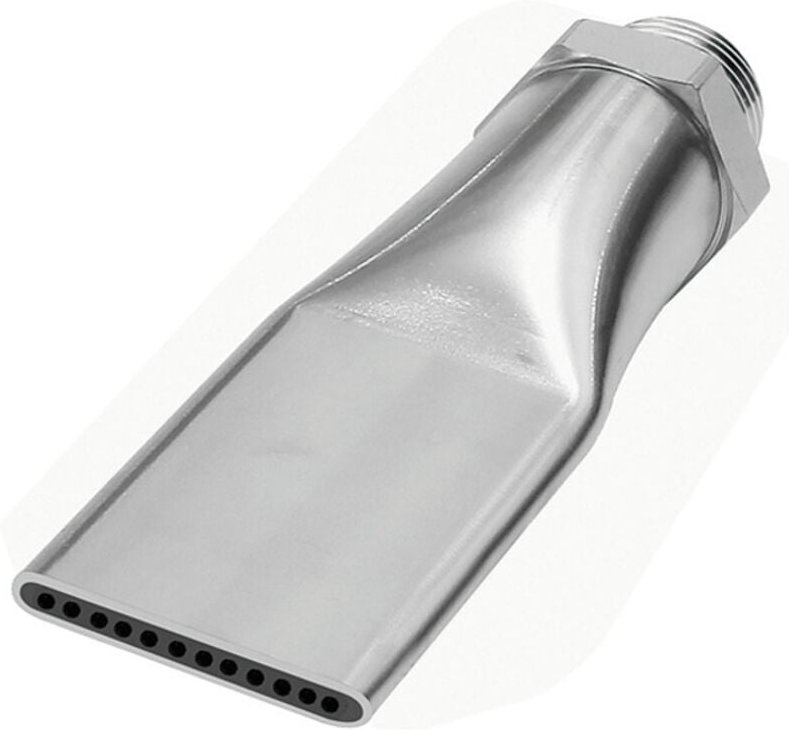 Lärmarme Flachdüse, g 3/8 ag, ms vernickelt, Düsenbreite 29mm, 12 - Riegler