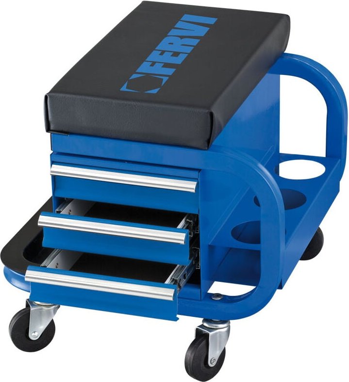 Wekstatt Rollsitz 3 Schublade Werkstattsitz Werkstatthocker Fervi 0645/cc