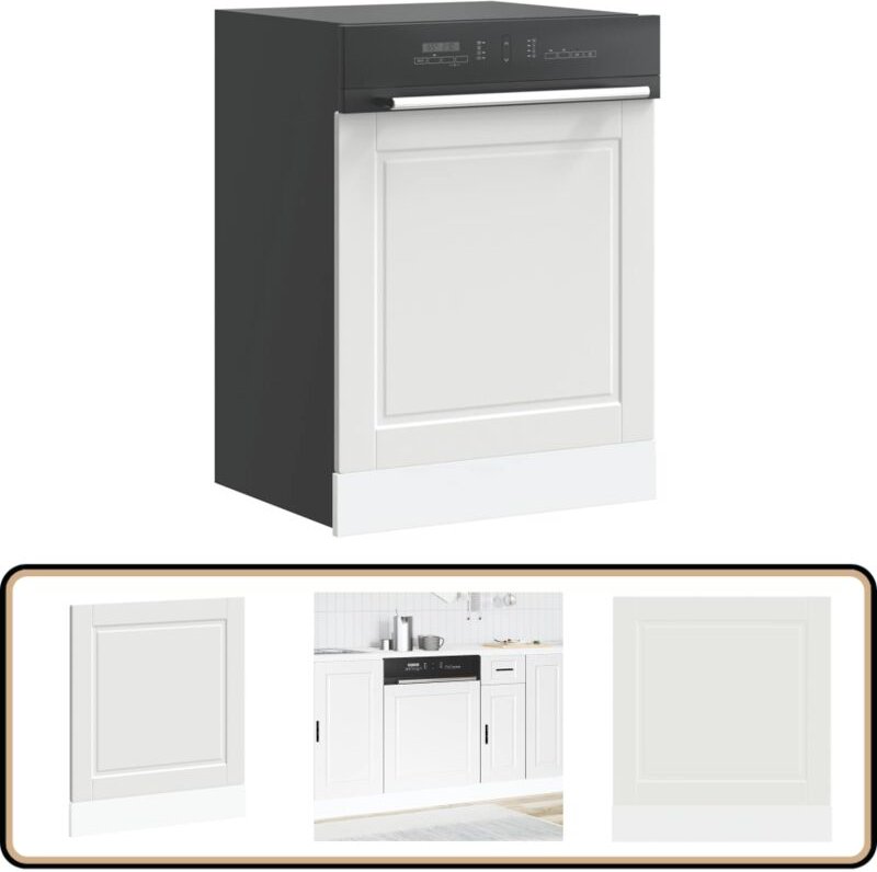 Geschirrspülerblende Porto Weiß 60x1,5x67 cm Holzwerkstoff - Vidaxl