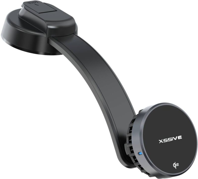 15W Magnetischer Wireless-Auto-Ladehalter mit Saugnapf