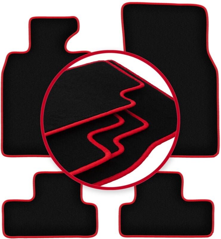CARLUX-RED Auto-Fußmatten für: Mini Cooper R56 Fließheck (2006-2013)