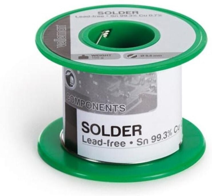 Toolland - Lötdraht, bleifrei, Sn99.3% - Cu0.7% 0.6mm 100g