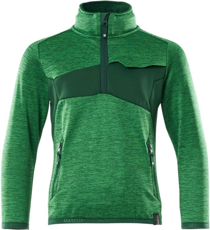 Mascot MASCOT® ACCELERATE Fleecepullover für Kinder mit kurzem Reißverschluss Gr. 140 grasgrün/grün