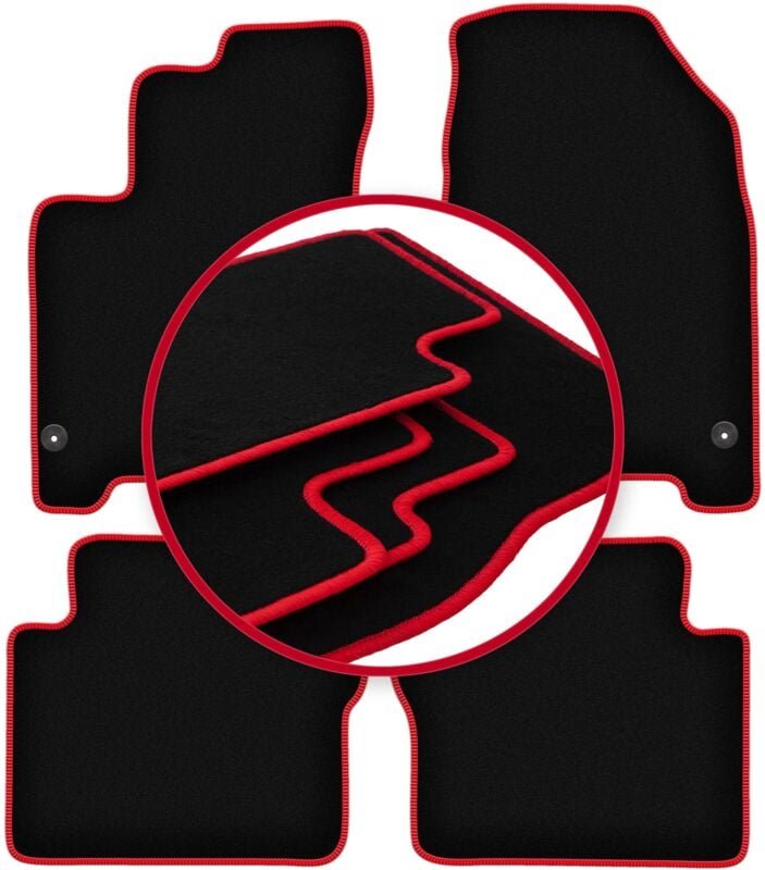 CARLUX-RED Autofußmatten für: Renault Koleos I SUV (2007-2016)