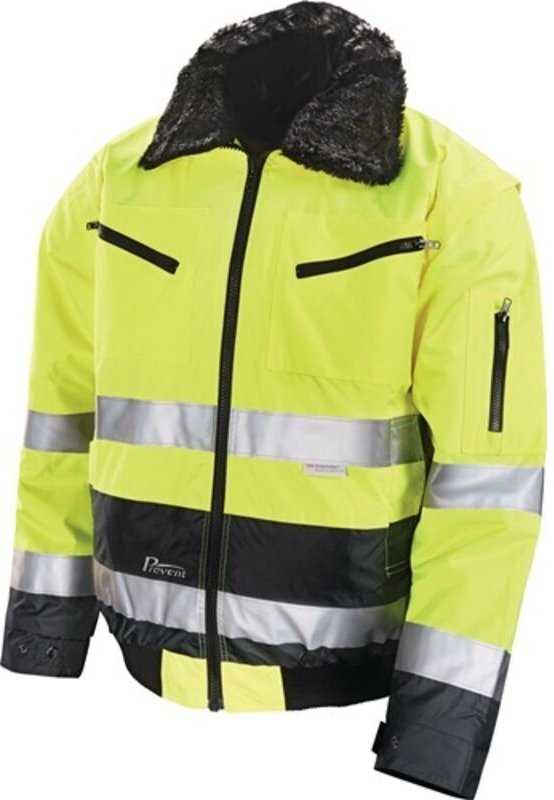 Asatex Warnschutz-Pilotenjacke Prevent gelb / grau Größe xxxl - 174ZG/XXXL